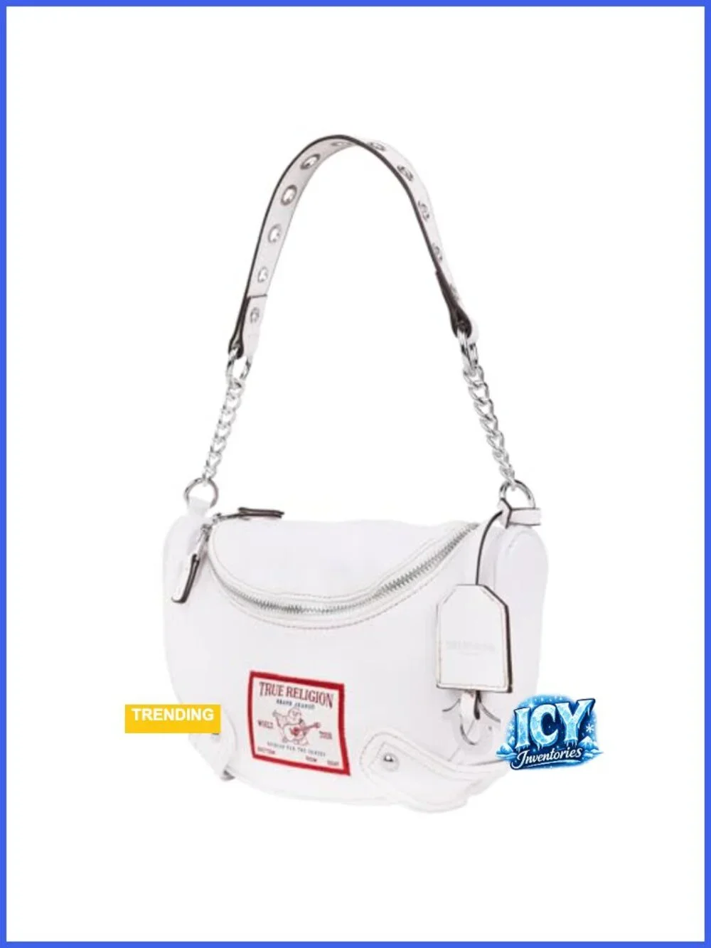 True Religion Hobo Bag with Chain Strap - Shoulder Bag for Women